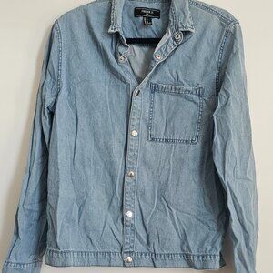 Young Men's denim sanp up shirt